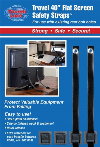 Ready America MRV4615 Flat Screen Safety Straps - 40'' Questions & Answers