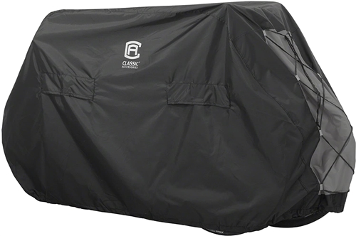 This appears to be a backyard storage bike cover. Is it meant to be durable enough to be used on the back of a vehicle?