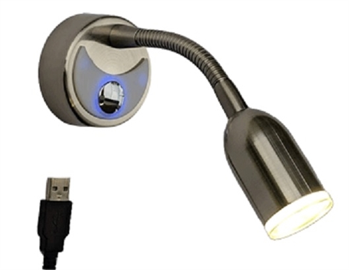 FriLight Flex 12V LED Reading/Night Light With USB Port - Blue, Warm White Questions & Answers