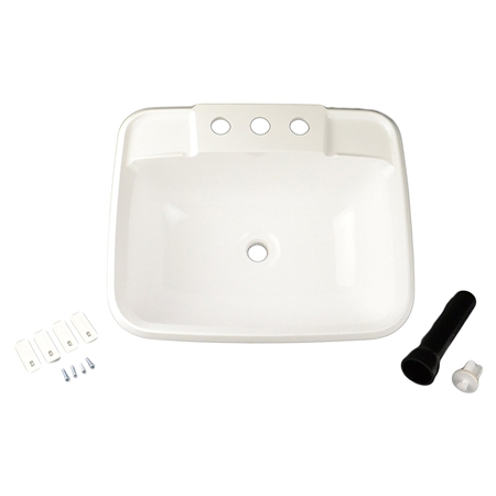 LaSalle Bristol 16186PWA Single Drop-In RV Bathroom Sink - White Questions & Answers