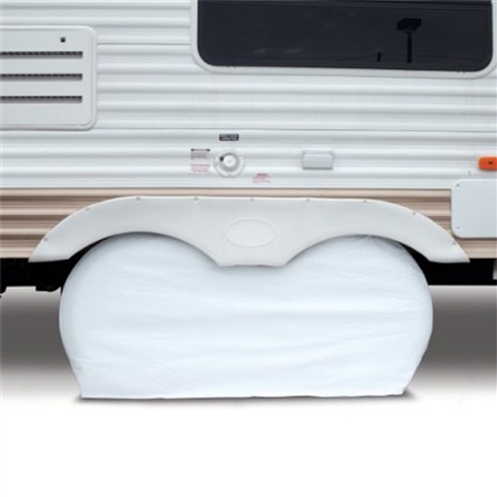 Classic Accessories 80-211-052801-00 RV Dual Axle Wheel Cover - White - 30-33'' Questions & Answers