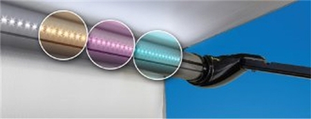 Are colors and strobe available on 12 volt hardwire awning light kit?
