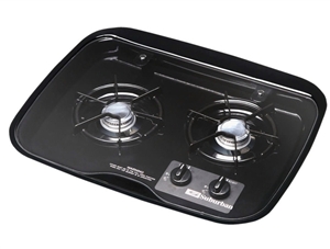 What are the dimensions of Suburban 2983A Cooktop: cutout, cover flanges that sit along the countertop, and the depth?