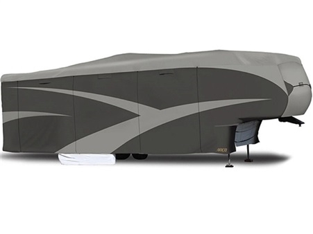 Does the ADCO 52255 Designer Series SFS Aquashed 5th Wheel Cover come with ladder cover and gutter extension?