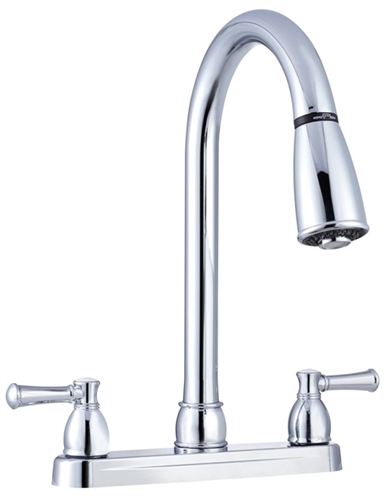 Dura Faucet DF-PK350L-CP Chrome Duel Lever Pull-Down Kitchen Faucet Questions & Answers