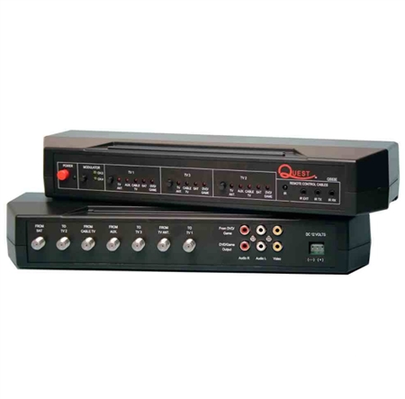 Does this Quest Technology QS53E video control center accept av cable inputs? 
