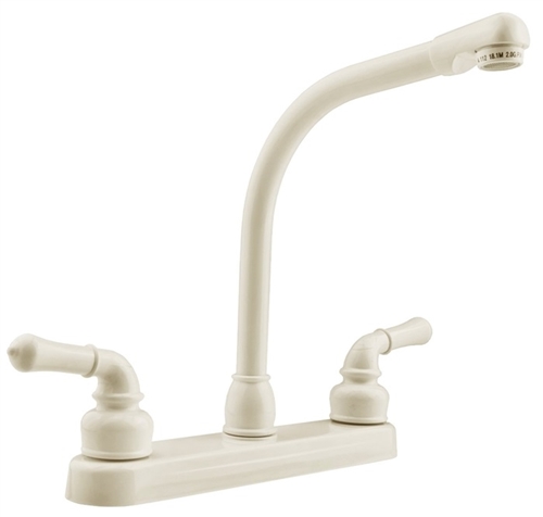 Does the tip slide over the neck and screw on with a small screw DF-PK210C-BQ Classical Hi-Rise RV Kitchen Faucet?