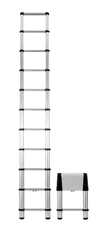 telesteps 1400E what is the total length of the ladder extended? why does add say 10.5 feet if it is 14 feet?
