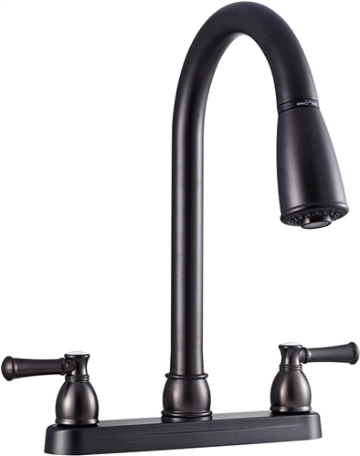 Dura Faucet DF-PK350L-VB Venetian Bronze Duel Lever Pull-Down Kitchen Faucet Questions & Answers