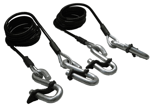Can these Safety Cables be ordered with "s" hooks only on one end and how long are they when coiled?
