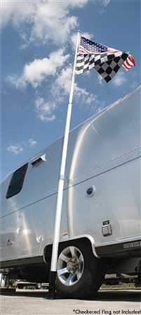 What is the diameter of the bottom of the pole on the Camco Telescoping Flagpole?