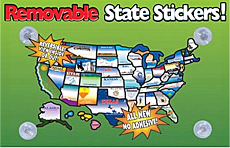 do these stickers    remove from the map andstick on the bak of my rv? the email was wrong,