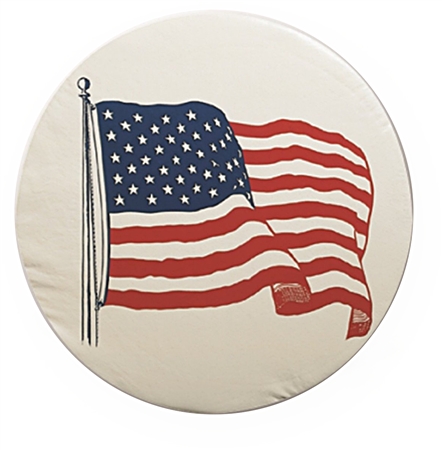 ADCO 1787 Size J Spare Tire Cover - US Flag - 27'' Questions & Answers