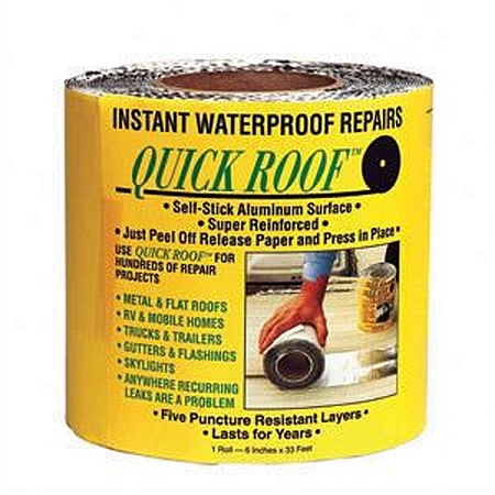 Can this Quick Roof be applied on top of a 3m silicon tape to reseal a roof seam on top of a enclosed trailer ?
