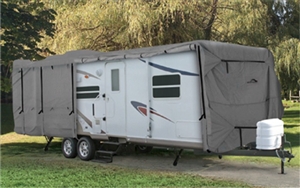 We have a trailer that is 23 ft 11 inches long, but with tongue 27 ft, what size Camco Travel Trailer Cover should we get, Thanks