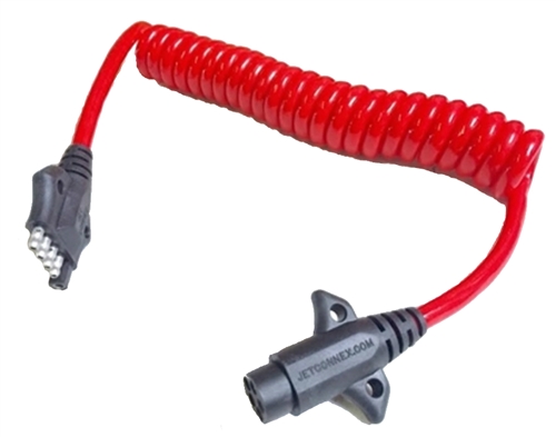 HitchCoil 95-12564-01 5-Way Round Female To 5-Way Flat Male Coiled Cable - 6 Ft - Red Questions & Answers