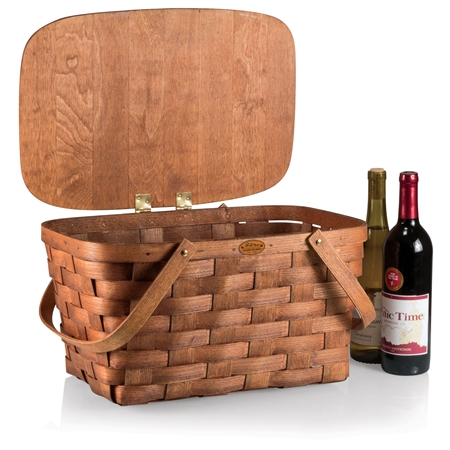Picnic Time 349-00-505-000-0 Prairie Picnic Basket - Natural Wood Questions & Answers