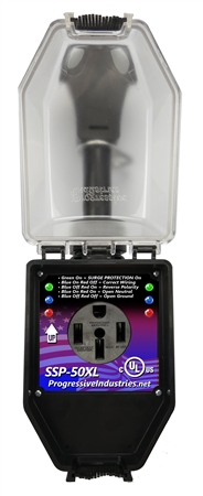 Progressive Industries SSP-50XL Portable 50 Amp RV Smart Surge Protector W/Weather Shield Questions & Answers