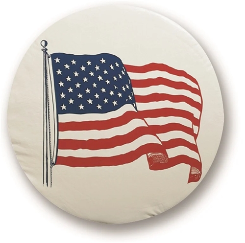 ADCO Size A Vinyl Weatherproof Spare Tire Cover - US Flag - 34'' Questions & Answers