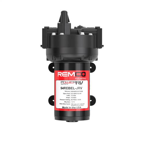 Remco 54REBEL-JRV Rebel 4.0 GPM Single Speed RV Fresh Water Pump, 12V DC Questions & Answers