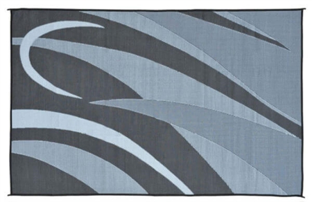 What size is the Ming's Mark GC1 8' X 20' Graphic Reversible RV Patio Mat when folded up in the bag