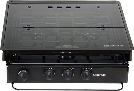Are the hinges for this stove top Suburban glass cover sold separately?