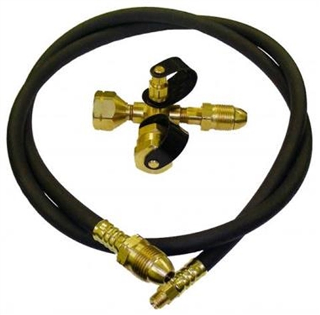I have the MER473 propane adapter kit, what part do I need to attach the hose to a normal size propane tank?
