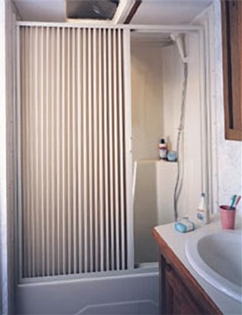 IRVINE 6057SW RV Pleated Shower Door 57'' x 60''- White Questions & Answers