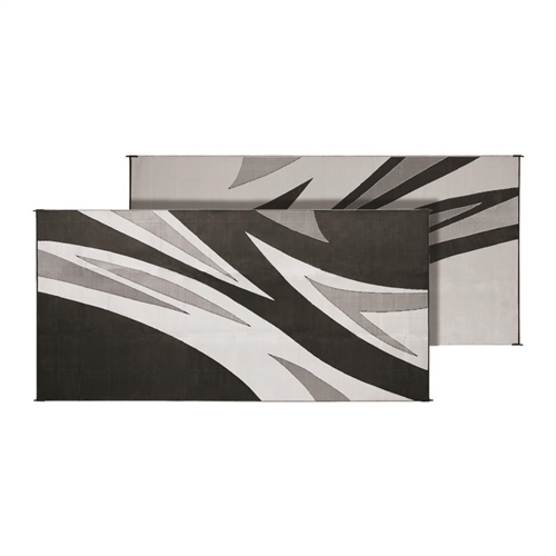 Faulkner 46341 Reversible RV Patio Mat - Black Summer Waves Design - 8' x 20' Questions & Answers