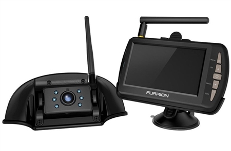 Is there a larger monitor available for the Furrion FOS48TAPK-BL Digital Wireless Backup/Observation System?
