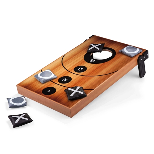 Picnic Time 768-00-000-000-0 Mini Bean Bag Throw - Wood Grain With Bean Bag Toss And Tic-Tac-Toe Questions & Answers