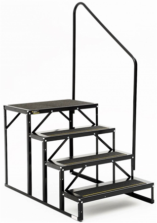 What is the height from ground to top of platform on the Stromberg Carlson EHS-103-R RV Entry Steps?
