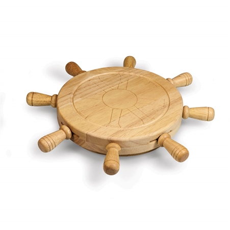 Picnic Time 904-00-505-000-0 Mariner Lazy Susan Cheese Board and Tools Set Questions & Answers