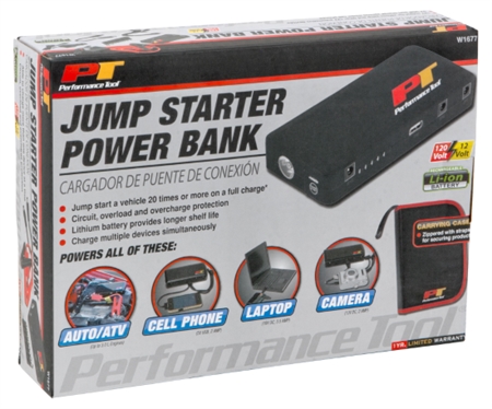 Performance Tool W1677 12V Jump Starter Power Bank Questions & Answers