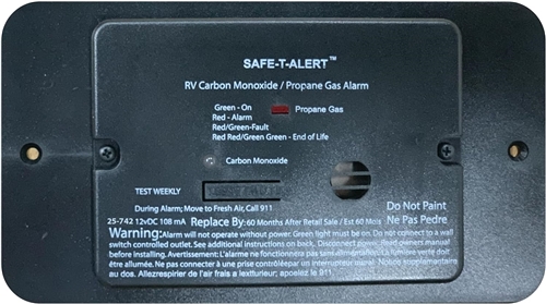 Safe-T-Alert 70-742-P-BL Dual CO/LP RV Gas Alarm - Black Questions & Answers