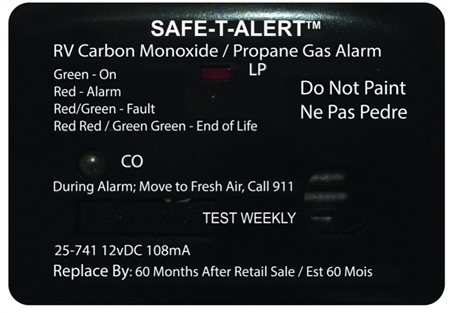 Safe-T-Alert 25-741-BL 25 Series Mini Dual Carbon Monoxide/LP Gas Detector/Alarm - Surface Mount - Black Questions & Answers