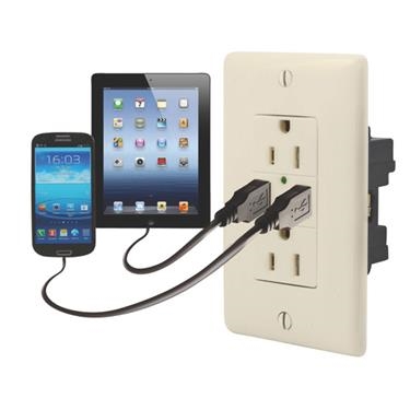 Valterra DG61071VP Dual USB and Standard Wall Plug - Almond Questions & Answers