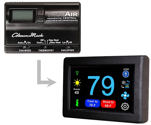 I'm wanting to replace a thermostat for a coleman 48254 c869 ac. The thermostat also controls the heat. This work?