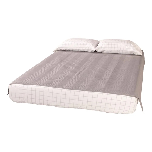 What is the drop of the king size easy z bedspread?  Is there room for blankets in the mix of this?