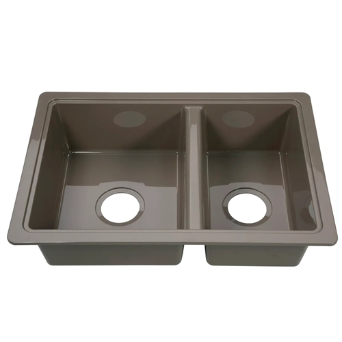 Lippert 808488 RV Double Kitchen Galley Sink - 25'' x 17'' x 6.6'' -Stainless Steel Color Questions & Answers