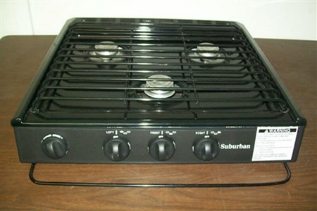Suburban 3100A 3 Burner Slide-In RV Cooktop Stove - Piezo Ignition with Conventional Burners Questions & Answers