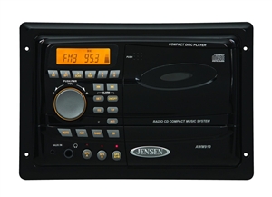 How do I change the time on the Jensen AWM910 Radio