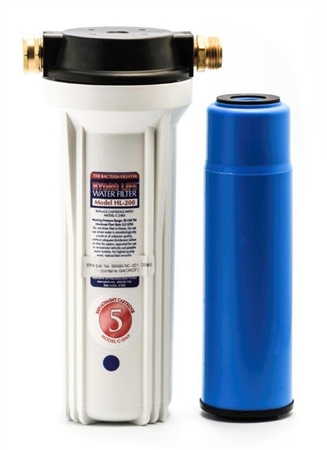 I have the HL-200 HI LIFE WATER FILTER. I installed it and had small leak at inlet, tighten clamp and it stopped.