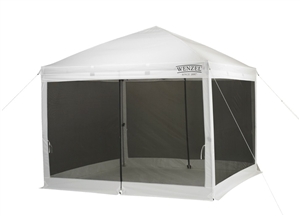 Does the Wenzel Screen House attach to the trailer/RV or free standing?