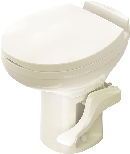 How do i tighten toilet to flange on a Thetford 42171?
