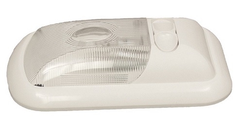 Does the AM4009 single optic dome light include an on/off switch on the fixture