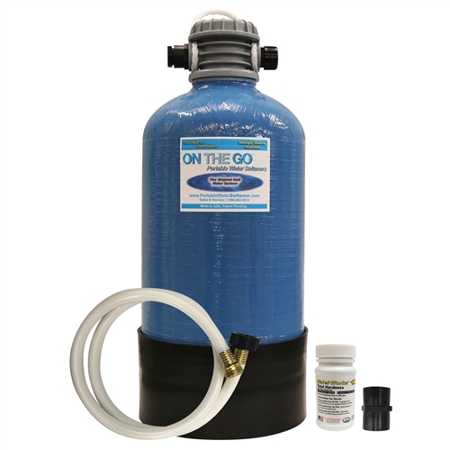 Can I add iron out to the salt for regeneration of the On The Go RV water softener?