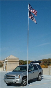 What is the size of the base? I have a 2 3/8" i.d. holder. will this flagpole fit?