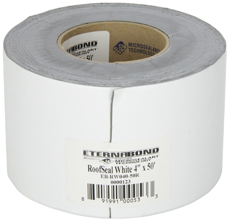 Eternabond EB-RW040-50R RoofSeal White 4'' x 50' Leak Repair Tape Questions & Answers