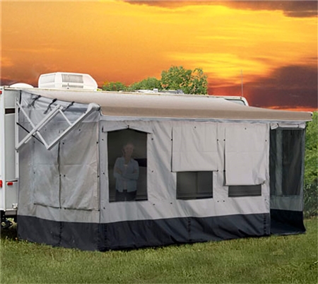 We have a Thor chateau 35ft super c with an automatic awning.  Does this attach permanently to our awning?